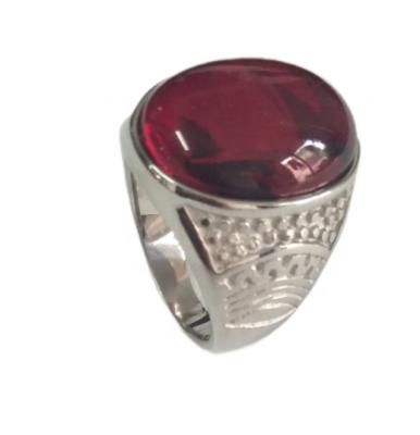 China Wholesale High Quality Stainless Steel Jewelry CLASSIC Ring With Red Stone for sale