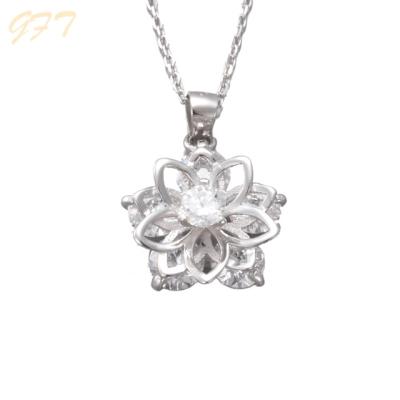 China 2018 Trendy Fashion Jewelry Sterling Silver Lotus Flower Necklace For Mother for sale