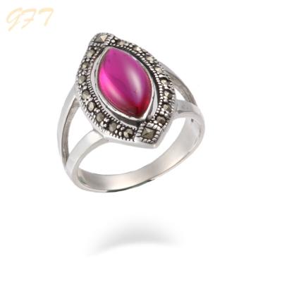 China TRENDY Fashion 925 Sterling Silver Unique Gemstone Ring Designs for sale