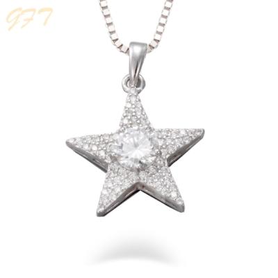 China Fashionable Hip Hop Design 925 Sterling Silver Star Shaped Pendant for sale