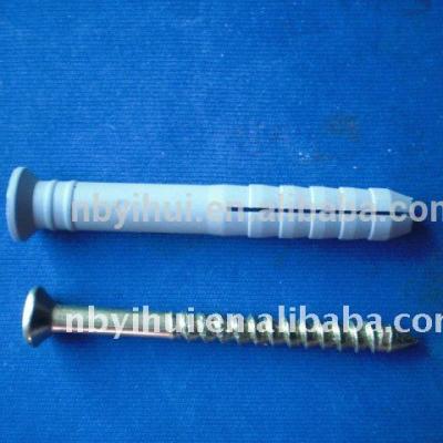 China Hammer Fixing Plastic Nylon Anchor (Flat Head) for sale