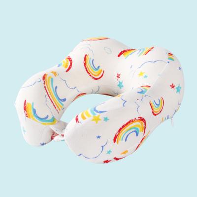 China Anti-static Lightweight Ergonomic Kids U Shape Travel Memory Foam Neck Pillow For Airplane for sale