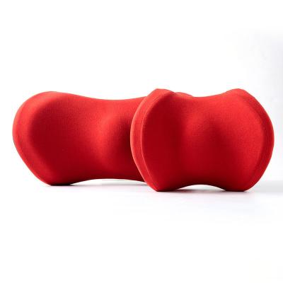 China Anti-Static Memory Foam 2 in 1 Lumbar Support Headrest Neck Support Pillow for Car or Office Chair for sale