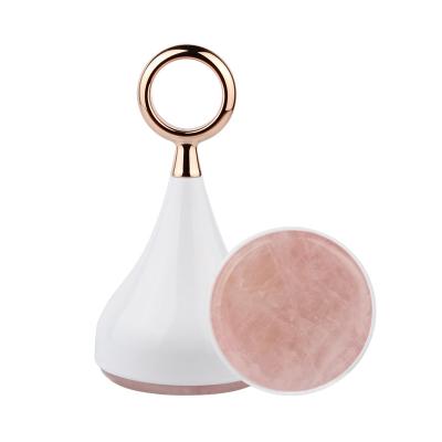 China Rose Quartz Jade Eye Lift Roller Massage Beauty Therapy Hammer Cryo Cooling Cold Tool Anti-Puffiness Ice Globes Ice Globes For Skin Care for sale