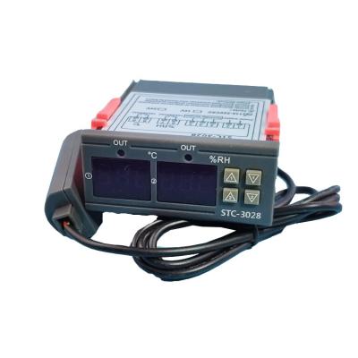 China STC-3028 AC110-220V Dual Display Dual Temperature Adjustable Temperature Controller with 1M Cable Weight: 120g for sale