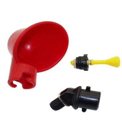 China Automatic Farms Chicken Drinkers / Nipple Cups Red Plastic Nipple For Quail for sale