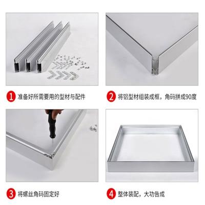 China Shopping Mall Banner Lighted Sign Aluminum Picture Frame Flash Textile Led Light Box Frame for sale