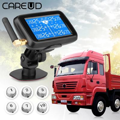 China External RV Truck 6 Sensor Canbus Truck Bus Wheels Wireless Tire Monitoring System Heavy Duty Vehicle Auto Tire Tool Tpms for sale