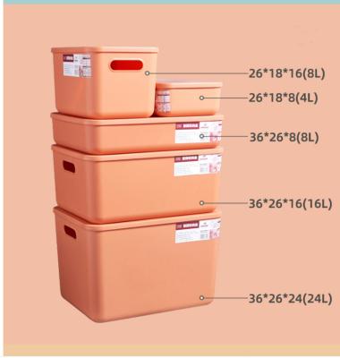 China Traditional receive box storage basket sundries tidy basket chest clamshell crate plastic household receive a case storage basket for sale