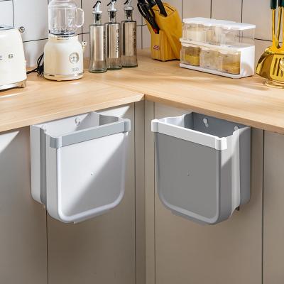 China Home Cabinet Door Mounted Hanging Collapsible Plastic Bin In Kitchen Car for sale