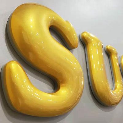 China Buildings Colorful Painting Acrylic Backlit Letter With Surface In Radian Customize Free Led Letter Sign for sale