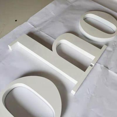 China Buildings Painted Durable Stainless Steel Letter Sign Customize For Logo And Sign Outside Decorative Sign for sale