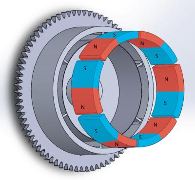 China Durable Customized Flywheel Arc Shaped Segment Ferrite Magnet R55.55 x r48.5 x W50 x L29 for sale