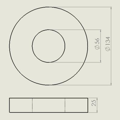 China Permanent Circular Ferrite Ring Magnet High Magnetic 150mm X 100mm X 25mm for sale