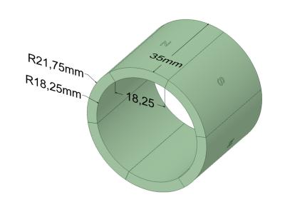 China N45SH Zinncium Neodymium Magnets For Servo Motor BLDC SAC90S25 / 3 / TB / FT / EY-2048 for sale