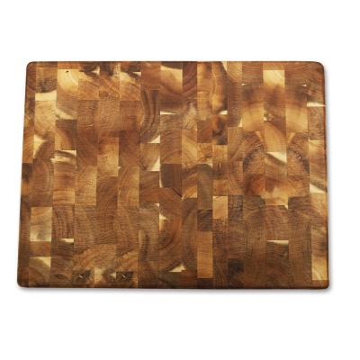 China Amazon Sustainable Hot Sale Square Kitchen Natural Custom Organic Butcher Cooking Boards Acacia End Wood Grain Cutting Wood Cutting Board for sale