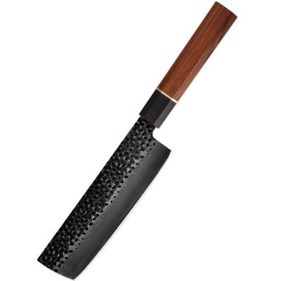 China New design viable 9CR18MOV plated steel wooden handle Japanese kitchen knives 7 inch chef cooking knife nakiri knife for sale