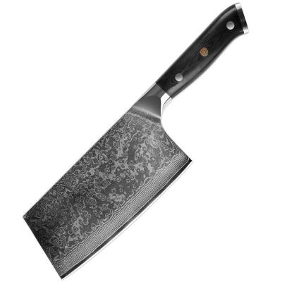 China Sustainable Chinese Manufacturer Cheap Price VG10 Damascus steel Kitchen Meat culinary knife Chopping Bone Knife for sale