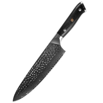 China Viable Chinese Factory High Quality Damascus Steel Kitchen Cooking Cleaver Knife 8 Inch VG10 Damascus Chef Knife for sale