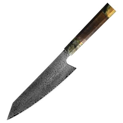 China Durable High Quality Damascus Steel 8 Inch Knife Chef Knife Cooking Cleaver Knife With Wood Handle for sale