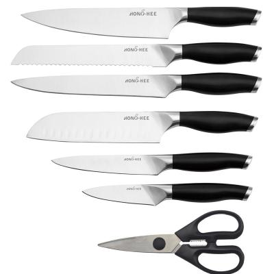 China Sustainable Professional Supply 7 Inch 5 Inch Kitchen Santoku Knife Set With ABS Stainless Steel Handle for sale