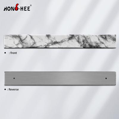 China Viable For Kitchen Storage 12 Inch Marble Stone Knife Block Holder White Magnetic Knife Strip With Strong Magnet Force for sale