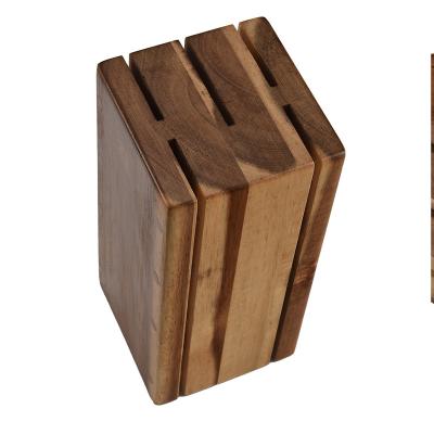 China Top Selling Acacia Wood Table Knife Rack Stand Knife Stand Viable For Keeping Knives for sale