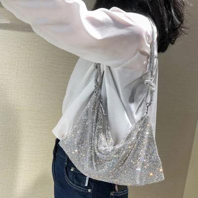 China Newest Fashinable Designer Top Handle Purse Luxury Rhinestone Hot Pink Even Famous Women Purse High Quality Purses for sale