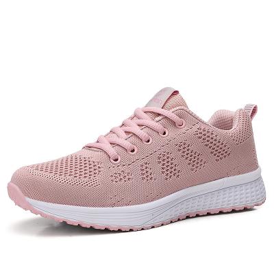 China Lightweight 2023 Lace Up Sneakers Women Walking Style Ladies Vulcanized Shoes Flat Breathable Sports Shoes for sale