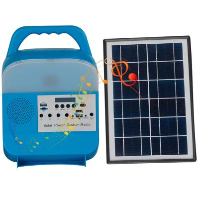 China Other 10W Solar Power Rechargeable Home Solar Energy KIT Light System For House Use With Radio And 4 LED Lamps for sale