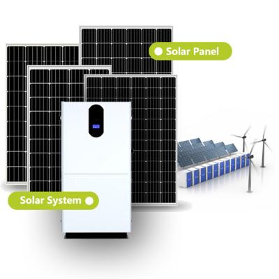 China 10kw Home / Solar Powered Off Kit 5kw Solar Panels Batteries Grid Energy Storage System Home Hybrid Home Storage Kits Full Power Solar System for sale