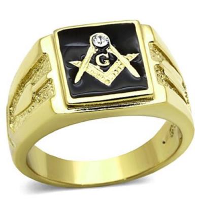 China Masonic Stainless Steel Seal Ring Gold Masonic Rings For Men for sale