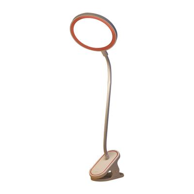 China Contemporary Indoor Outdoor Flexible Clamp Lamp Dimmable USB LED Desk Reading Lamp Portable Reading Clip Clip for sale