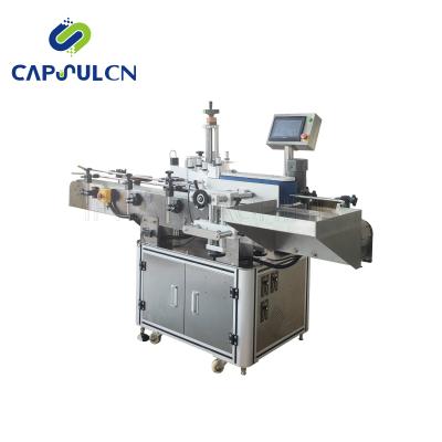 China HSL-21100 food wine shampoo bottle labeling machine and label printing machine for sale