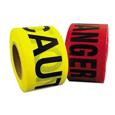 China Factory Customized Barrier Tape PE Red Yellow Rolls Danger Caution Warning Tape for sale