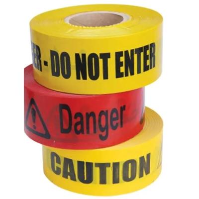 China Custom Printing Logo Warning Tape PE Non-adhesive Barricade Tape for sale