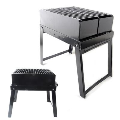 China Easily Assembled Outdoor Charcoal Grill Used In Multi-scene Rectangular Portable Folding Camping Party BBQ Grill for sale