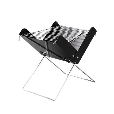 China Outdoor Portable Folding BBQ Charcoal Grill Adjustable Size Small Easy Assemble and Remove Mini Home Barbecue Cooking Set BBQ Grill for sale