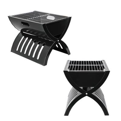 China Lightweight Single Size Charcoal Grill Adjustable Foldable Portable BBQ Grill Grill For Outdoor Camping Garden Travel for sale