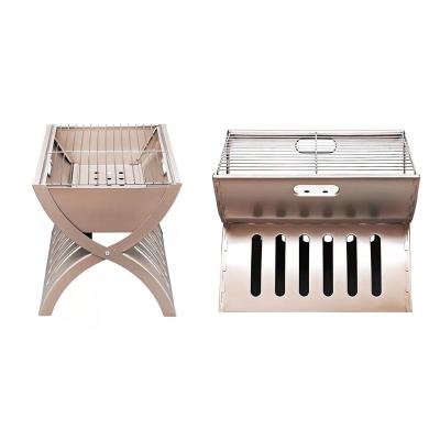 China Outdoor Portable Adjustable Size Carbon BBQ Stove For Picnic Outdoor Party Cooking Patio Camping Travel Mini Foldable BBQ Grill for sale