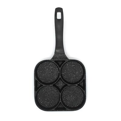 China Non-stick Frying Pot Pan 4 Hole Omelet Pancake Egg Burger Pan Mold for sale