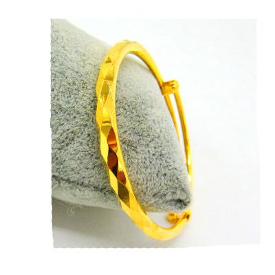 China Copper Plating 24k Gold Jewelery Dubai 24k Gold Jewelry Push Pull Bangle Bracelet For Women for sale