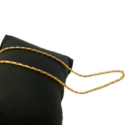 China Wholesale 24k Copper Necklace Chains Korean Thailand Fashion Indian Dubai Chains Necklace Jewelry for sale