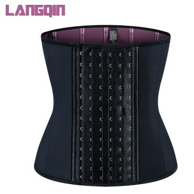 China Langqin Antibacterial 2022 Fat Controls Black LossTummy Diet Sweats 6 Rows Crochet Plus Size Underwear Women A Corset Waist Wrap Support for sale