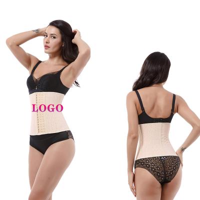 China Custom Steel Bone Latex Corset Fat Corset LangQin Logo 25 Logo 25 Burner Slimming Waist Trainer Private Label for sale