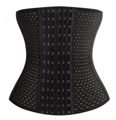 China LangQin Breathable Customized Logo 4 Animal Black Color Steel Bare Belly Truck Waist Trainer Belt For Weight Loss for sale