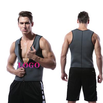 China Sweating for Workout Neoprene Waist Trainers Wholesale Gray Invest Private Labeling Men Waist Trainer Vest Neoprene Sauna Suit Hot Corset for sale