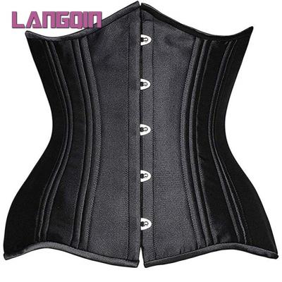 China Antibacterial Women's 24 Waist Training Underbust Body Shaper Corset Heavy Duty Steel Boned Tops for sale