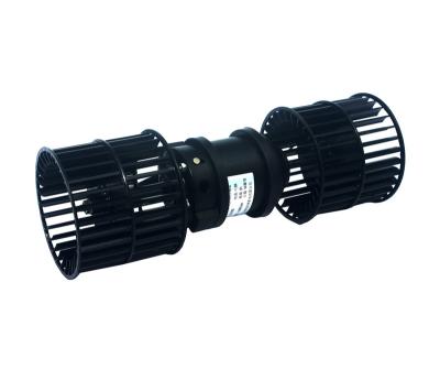 China Excellent air conditioner evaporator fan double wheels DC brush motor 12V and 24V as same as spal of China manufacture bus/truck for sale