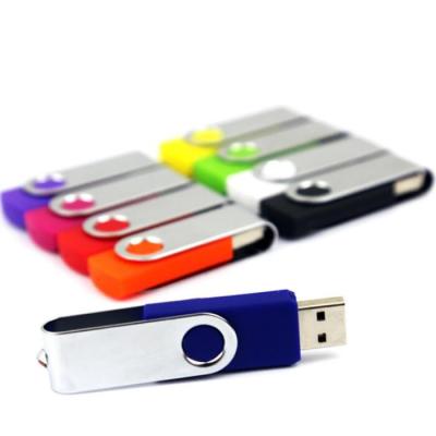 China Plastic Hot Sale Customized Colorful LOGO Swivel USB Flash Drive 2GB-64GB for sale